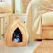 Pet Adobe Pet Bed, Igloo Soft Indoor Enclosed Covered Tent with Removable Cushion for Cats/Small Pets (Tan) 235113FVB - alternate 4